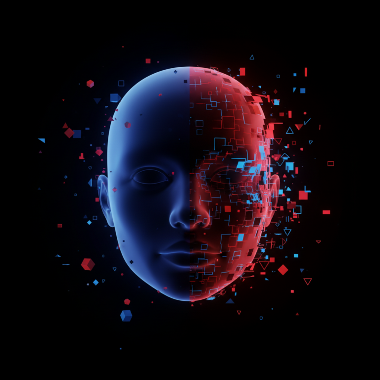 Deepfake Nedir - Soyut Deepfake Görseli