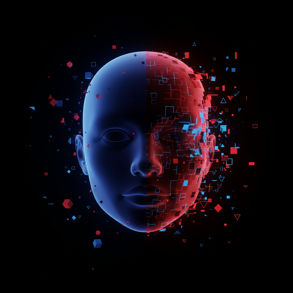 Deepfake Nedir - Soyut Deepfake Görseli