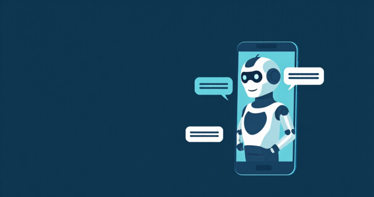 Yapay zeka chatbot müşteri hizmetleri illüstrasyonu