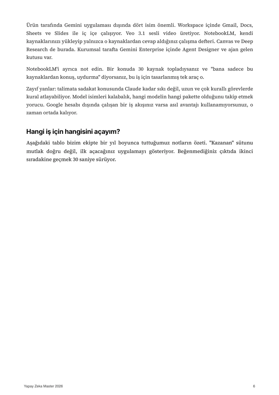 Hangi asistanı ne zaman açacağını gösteren karar tabloları