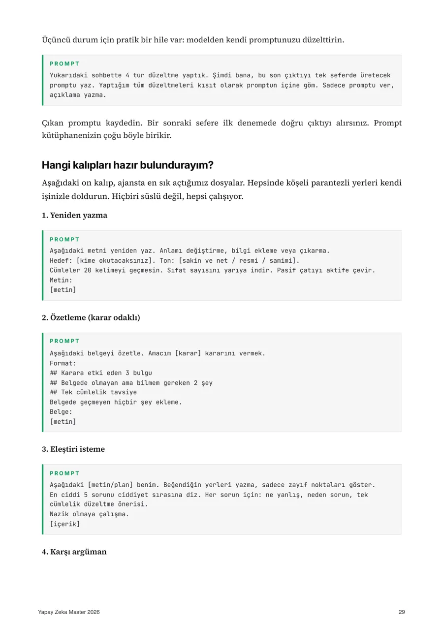 Kopyalayıp kullanabileceğin gerçek prompt kutuları