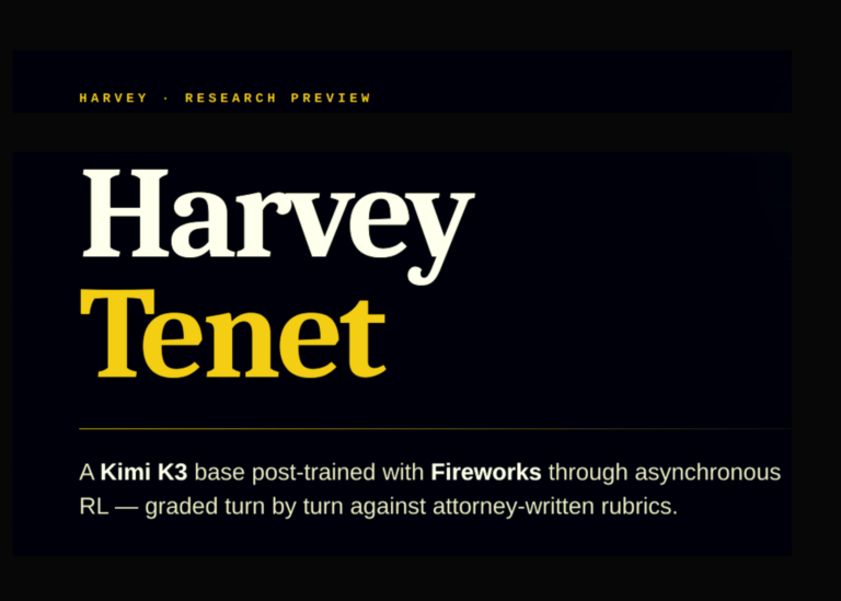 Harvey, Hukuk Sektörüne Özel İlk Eğitilmiş Modeli Harvey Tenet’i Duyurdu