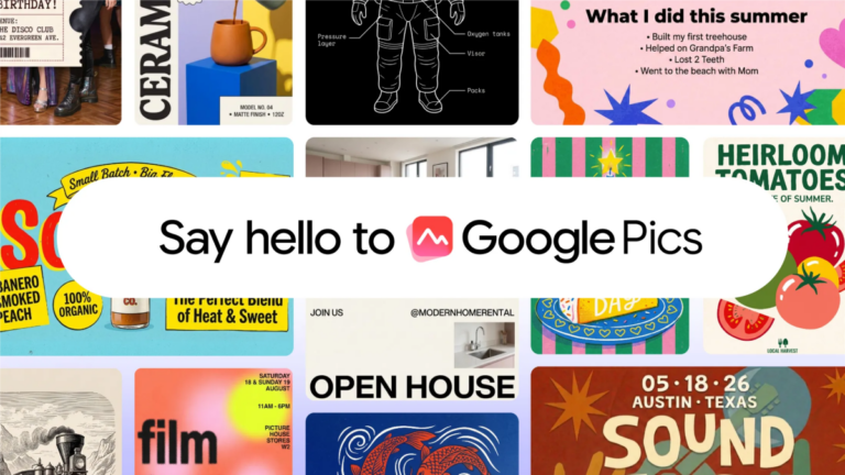 Google, Tasarım Yerine Komut Vermeyi Sağlayan Yapay Zeka Aracı Google Pics’i Duyurdu