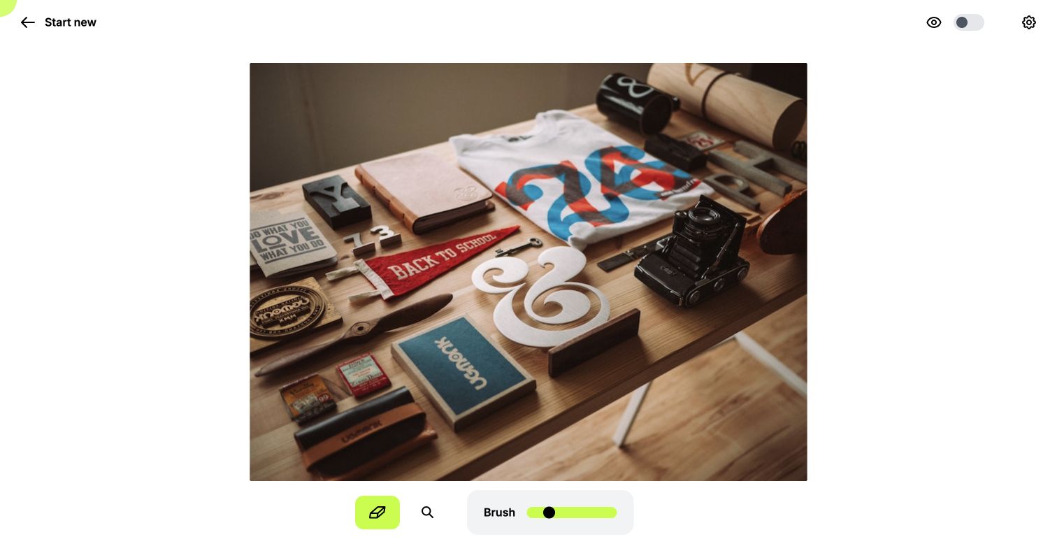 Cleanup.pictures Brush kontrolü ve sağlayıcının table örneği